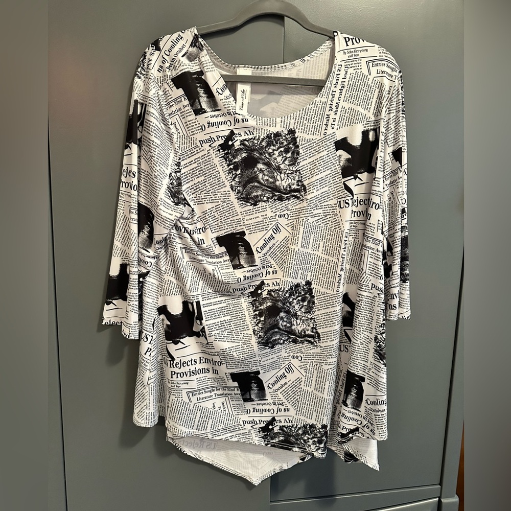 Newspaper print top
